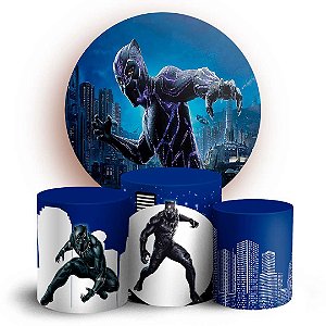 KIT Redondo e Trio - Pantera Negra - Sublimado 3D