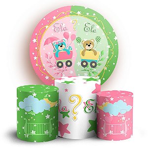 KIT Redondo e Trio - Revelação - Sublimado 3D