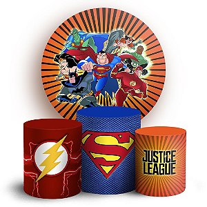 KIT Redondo e Trio - A liga da justiça - Sublimado 3D
