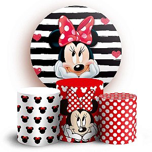 KIT Redondo e Trio - Minnie - Sublimado 3D
