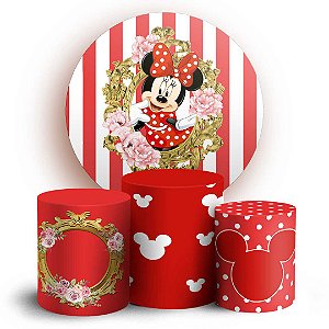 KIT Redondo e Trio - Minnie - Sublimado 3D