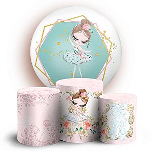 KIT Redondo e Trio - Bailarina - Sublimado 3D