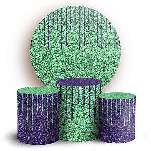 KIT Redondo e Trio - Glitter - Sublimado 3D