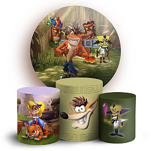 KIT Redondo e Trio - Crash bandicoot - Sublimado 3D