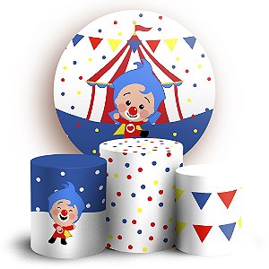 KIT Redondo e Trio - Palhaço Plim Plim - Sublimado 3D