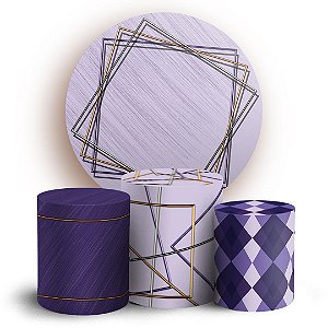 KIT Redondo e Trio - Abstrato - Sublimado 3D