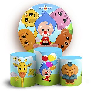 KIT Redondo e Trio - Palhaço Plim Plim - Sublimado 3D