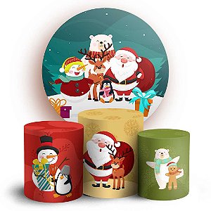 KIT Redondo e Trio - Natal - Sublimado 3D