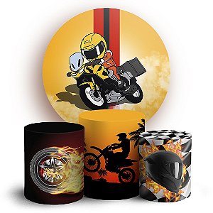 KIT Redondo e Trio - Motoqueiro Cute - Sublimado 3D
