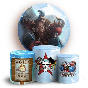 KIT Redondo e Trio - One Piece Franky - Sublimado 3D