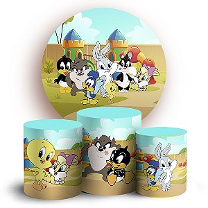KIT Redondo e Trio - Looney Tunes - Sublimado 3D