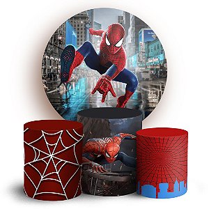 KIT Redondo e Trio - Homem aranha - Sublimado 3D