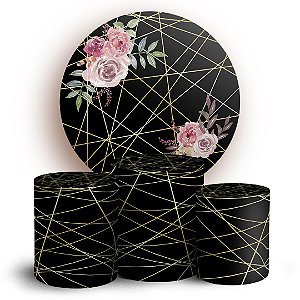 KIT Redondo e Trio - Floral - Sublimado 3D