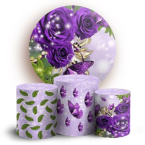 KIT Redondo e Trio - Floral - Sublimado 3D