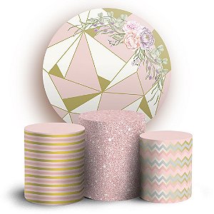 KIT Redondo e Trio - Floral - Sublimado 3D