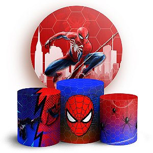 KIT Redondo e Trio - Homem Aranha - Sublimado 3D