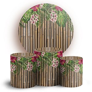 KIT Redondo e Trio - Bambu florido - Sublimado 3D