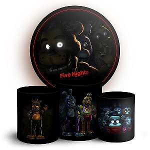 KIT Redondo e Trio - Five Nights at Freddy_s - Sublimado 3D