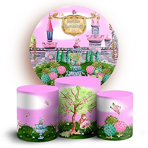 KIT Redondo e Trio - Jardim Encantado - Sublimado 3D