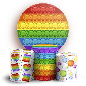 KIT Redondo e Trio - Pop It Fidget Toys  - Sublimado 3D