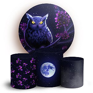 KIT Redondo e Trio - Coruja - Sublimado 3D