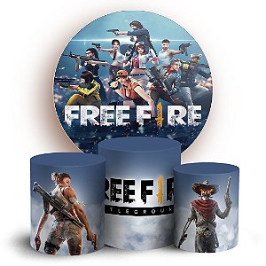 KIT Redondo e Trio - Free Fire - Sublimado 3D
