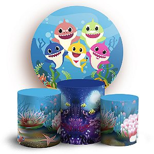 KIT Redondo e Trio - Baby Shark - Sublimado 3D