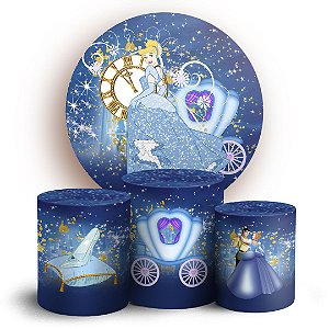 KIT Redondo e Trio - Cinderela - Sublimado 3D