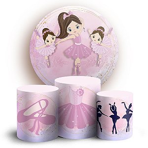 KIT Redondo e Trio - Bailarina - Sublimado 3D