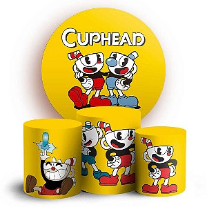 KIT Redondo e Trio - cuphead - Sublimado 3D