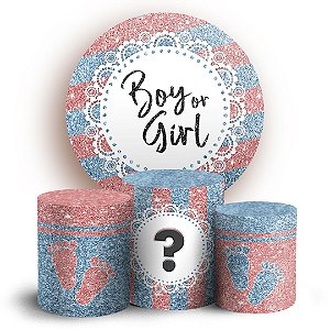 KIT Redondo e Trio - Chá de Bebê - Sublimado 3D