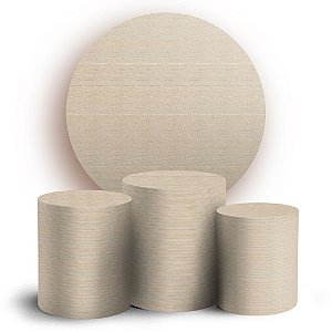 KIT Redondo e Trio - Tecido Rustico - Sublimado 3D