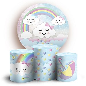 KIT Redondo e Trio - Chuva de Amor - Sublimado 3D