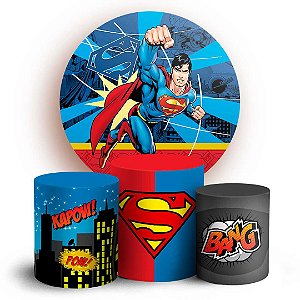 KIT Redondo e Trio - Super Homem - Sublimado 3D