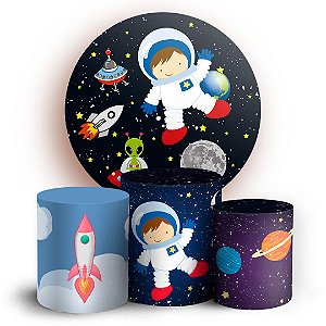 KIT Redondo e Trio - Astronauta - Sublimado 3D