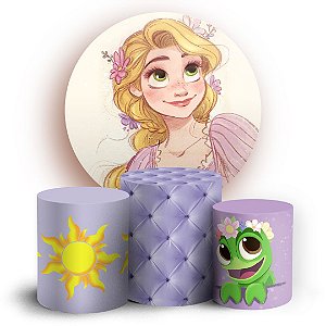 KIT Redondo e Trio - Rapunzel - Sublimado 3D