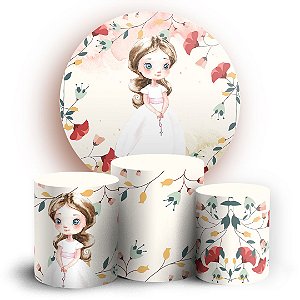 KIT Redondo e Trio - Primeira Comunhão - Sublimado 3D