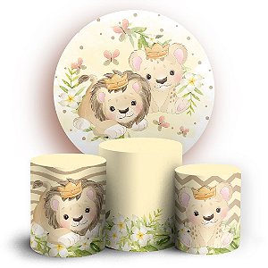 KIT Redondo e Trio - Leãozinho - Sublimado 3D