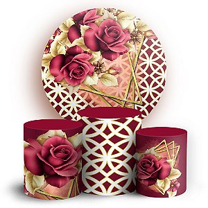 KIT Redondo e Trio - Marsala - Sublimado 3D