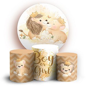 KIT Redondo e Trio - Leãozinho - Sublimado 3D