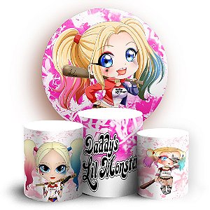 KIT Redondo e Trio - Arlequina - Sublimado 3D