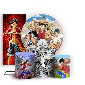KIT Redondo Trio e Faixa - One Piece - Sublimado 3D