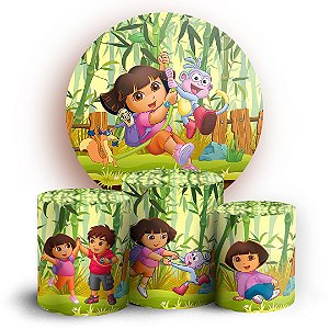 KIT Redondo e Trio - Dora Aventureira - Sublimado 3D