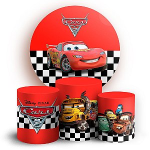 KIT Redondo e Trio - Carros Pixar - Sublimado 3D