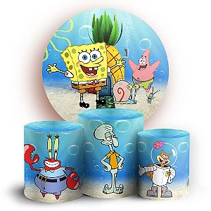 KIT Redondo e Trio - Bob Esponja  - Sublimado 3D