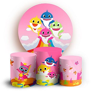 KIT Redondo e Trio - Baby Shark  - Sublimado 3D