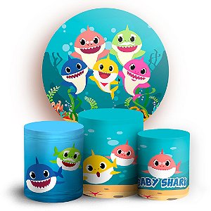 KIT Redondo e Trio - Baby Shark - Sublimado 3D