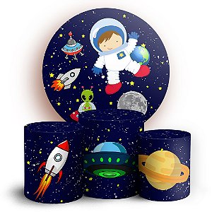 KIT Redondo e Trio - Astronauta Cute - Sublimado 3D