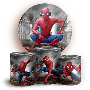 KIT Redondo e Trio - Homem Aranha  - Sublimado 3D