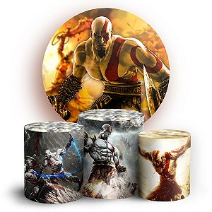 KIT Redondo e Trio - God of War  - Sublimado 3D